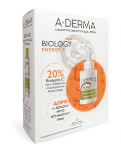 A-Derma Promo Biology Energy C Ορός Λάμψης 30ml & Δώρο Biology Νερό Ντεμακιγιάζ 100ml