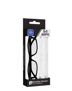 EyeLead Promo +2.50 Γυαλιά Πρεσβυωπίας 1+1 Δώρο Μαύρο - Διάφανο 2τεμάχια