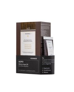 Korres Promo Argan Oil Advanced Colorant 50ml Μόνιμη Βαφή Μαλλιών 6.0 Ξανθό Σκούρο & Δώρο Μάσκα Argan Oil 40ml