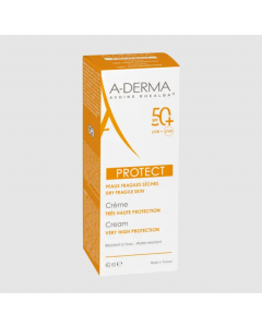 A-Derma Protect Cream Dry Fragile Skin SPF50 Αντηλιακή Κρέμα Για Το Εύθραυστο Δέρμα 40ml