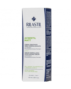 Rilastil Acnestil Mat Sebum-Normalizing Moisturizing Cream 40ml Σμηγματορυθμιστική Ματ Κρέμα