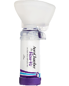 Aerochamber Plus Flow-Vu Αντιστατικός Αεροθάλαμος Eισπνοών Ενηλίκων Με Βαλβίδα Και Μικρή Μάσκα 1Τμχ
