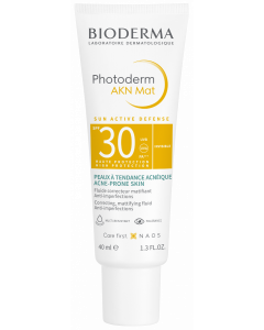 Bioderma Photoderm AKN MAT SPF 30 40ml Αντιηλιακή Κρέμα Προσώπου για Δέρματα Λιπαρά με Ακμή