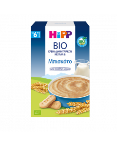Hipp Bio Κρέμα Δημητριακών Με Γάλα & Μπισκότο Από Τον 6ο Μήνα 250g