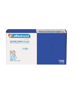 Alfashield Alfa Gloves Medium Nitrile Examination Gloves Blue 100pcs