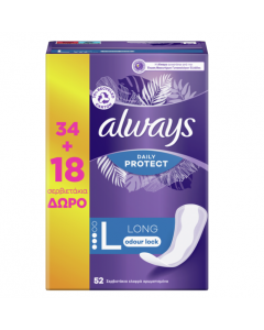 Always Daily Protect Long Σερβιετάκια Large 34 + ΔΩΡΟ 18 Τεμάχια