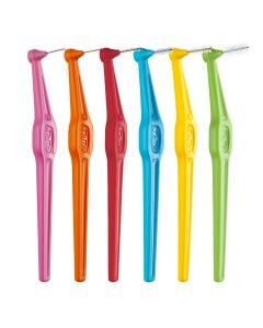 Tepe Interdental Brush Angle Μεσοδόντια Βουρτσάκια με Λαβή Σε Όλα τα Μεγέθη 6 τμχ