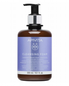 Apivita Cleansing Creamy Foam Κρεμώδης Αφρός Καθαρισμού με Ελιά & Λεβάντα & Propolis 300ml