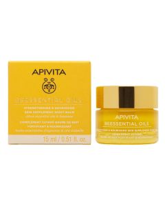 Apivita Beessential Oils Balm Προσώπου Νύχτας 15ml Συμπλήρωμα Ενδυνάμωσης & Θρέψης της Επιδερμίδας