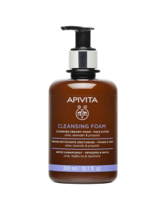 Apivita Cleansing Creamy Foam Κρεμώδης Αφρός Καθαρισμού με Ελιά & Λεβάντα & Propolis 300ml