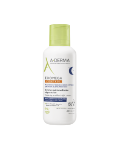 A-Derma Exomega Control Repairing Emollient Night Cream 400ml Επανορθωτική Μαλακτική Κρέμα Νυκτός