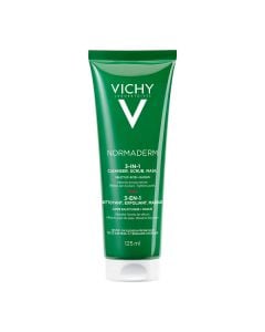 Vichy Normaderm 3 in 1 Scrub + Cleanser + Mask 125ml 3 σε 1 Απολέπιση + Καθαρισμός + Μάσκα