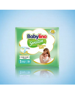 Babylino Sensitive Cotton Soft Πάνες με Αυτοκόλλητο No.1 για 2-5kg 26τμχ