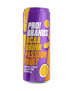Pro!Brands BCAA Passion Fruit 330ml Carbonated BCAA Drink with Passion Fruit Flavour