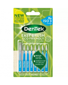 DenΤek ECO Easy Brush 0.6mm Blue Μεσοδόντια Βουρτσάκια με Λαβή 8τμχ