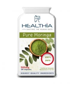 Healthia Pure Moringa 500mg 120caps Συμπλήρωμα Διατροφής για την Προστασία από το Οξειδωτικό Στρες