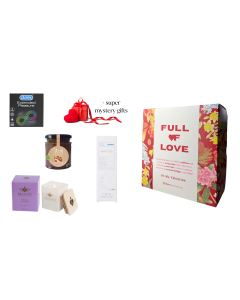 Be My Valentine Box No.5 με Durex 3 Προφυλακτικά & Erosophy Κερί για Μασάζ 140gr & Korres White Tea Άρωμα 10ml & Wish Spread Πραλίνα Φουντουκιού 220gr & 5 Δώρα Έκπληξη 1pc