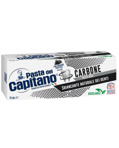 Pasta Del Capitano Toothpaste With Activated Carbon Black Οδοντόκρεμα Με Ενεργό Φυσικό Άνθρακα 75ml