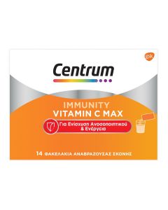 Centrum Immunity Vitamin C MAX 1000mg & Vitamin D για Ενίσχυση του Ανοσοποιητικού & Ενέργεια 14φακελάκια