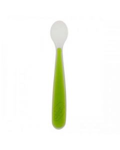 Chicco Silicone Baby Spoon Green