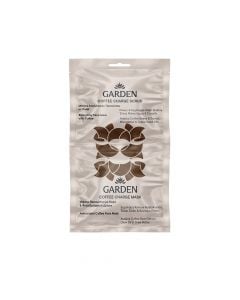Garden Coffee Charge Scrub Exfoliating Peeling & Face Masks with Arabica Coffee Beans & Extract 2x8ml