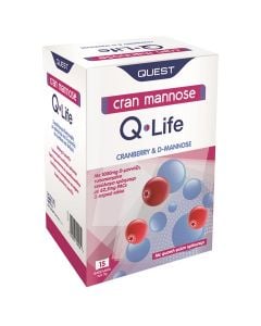 Quest Cran Mannose Q-Life 15sachets Συμπλήρωμα Διατροφής για το Ουροποιητικό 