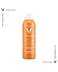 Vichy Capital Soleil Invisible Protective Mist for Face & Body Spf50 200ml Αόρατο Ενυδατικό Αντηλιακό Mist για Πρόσωπο & Σώμα