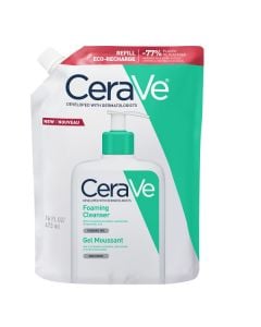 CeraVe Foaming Cleanser Refill 473ml Foaming Gel Cleanser for Face & Body, Normal to Oily Skin
