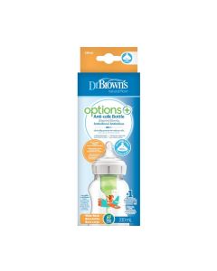 Dr. Brown's Options+ Natural Flow® Πλαστικό Μπιμπερό Κατά των Κολικών Σκίουρος 3m+ (WB111001) 330ml