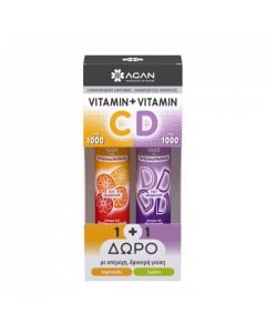 Agan Promo Βιταμίνη C 1000mg 20eff.tabs & Βιταμίνη D 1000IU 20eff.tabs