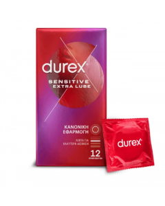 Durex Sensitive Extra Lube Προφυλακτικά 12 τεμάχια