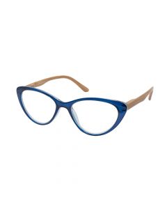EyeLead +0.75 Γυαλιά Πρεσβυωπίας Μπλε Πεταλούδα Με ξύλινο Βραχίονα Κοκκάλινο (E205)