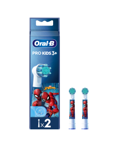 Oral-B Kids Spiderman Ανταλλακτικές Κεφαλές Παιδικής Ηλεκτρικής Οδοντόβουρτσας 2 Τεμάχια
