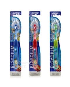 Elgydium Junior Racoon Soft Παιδική Οδοντόβουρτσα 7-12 ετών Διάφορα Χρώματα 1τεμάχιο