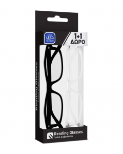 EyeLead Promo +3.50 Γυαλιά Πρεσβυωπίας 1+1 Δώρο Μαύρο - Διάφανο 2τεμάχια