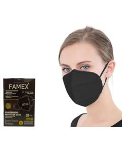 Famex FFP2 Μαύρη 10τμχ Μάσκα Προστασίας