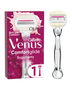 Gillette Venus Comfort Glide Sugarberry Scent Γυναικείο Ξυραφάκι 1 Τεμάχιο + 1 Ανταλλακτικό