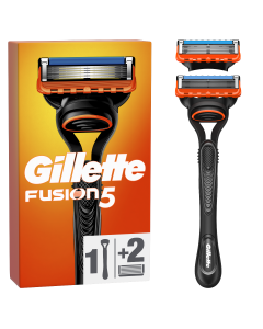Gillette Fusion 5 Ξυριστική Μηχανή 1 Τεμάχιο + 2 Ανταλλακτικά