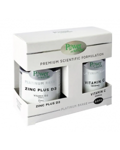 Power Health Promo Zinc 15mg Plus D3 2000IU 30 Caps & Δώρο Vitamin C 1000mg 20Tabs