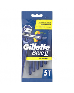 Gillette Blue II Plus Slalom Sensitive Skin Ξυραφάκια Μίας Χρήσης 5 Τεμάχια