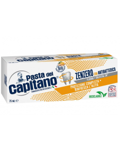 Pasta Del Capitano Toothpaste Zenzero 75ml Οδοντόκρεμα Τζίντζερ Αντιβακτηριδιακή