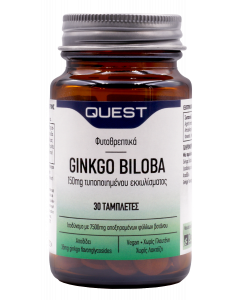 Quest Ginkgo Biloba 150mg Extract 30 Tabs Κυκλοφορία Αίματος