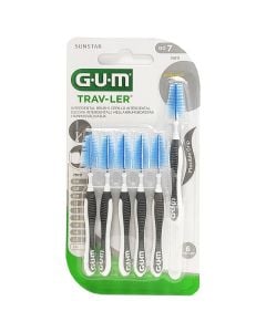 Gum Trav-ler Interdental Brush 1619 Μεσοδόντιο Βουρτσάκι 2,6mm Γκρι 6 τεμάχια