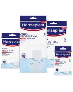 Hansaplast Aqua Protect 3XL Αδιάβροχα Αποστειρωμένα Επιθέματα Για Πληγές Και Μετεγχειρητικά Τραύματα.10 X 15cm 5τμχ