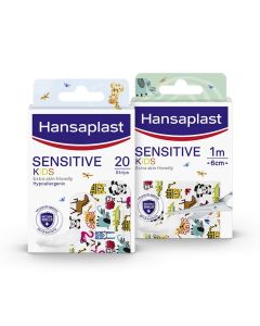 Hansaplast Sensitive Kids Animals 20strips Επιθέματα μικρών Τραυμάτων με Φιγούρες από Ζωάκια