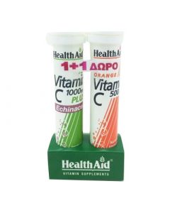 Health Aid Echinacea + Vitamin C 20 Tabs  + Vitamin C 500mg Πορτοκάλι 20 Tabs
