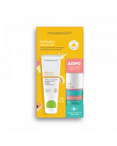 Pharmasept Promo Heliodor Kids Sun Cream Spf50 for Face & Body 150ml & Kids Soft Bath 100ml
