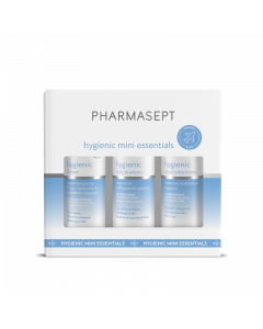 Pharmasept Promo Hygienic Mini Essentials Travel Set with Shampoo 100ml, Shower Gel 100ml & Moisturizing Body Milk 80ml