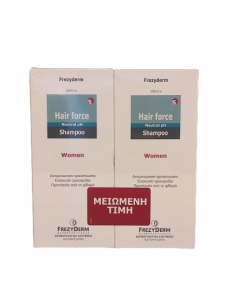 Frezyderm Promo Hair Force Shampoo Women 2x200ml Γυναικείο Σαμπουάν για την Αντιμετώπιση της Τριχόπτωσης 