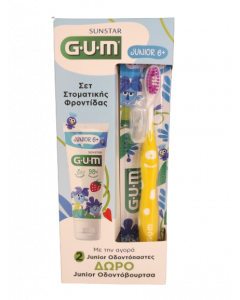Gum Promo  Οδοντόπαστα GUM® JUNIOR (6+ ετών) x 2 &  Δώρο Παιδική Οδοντόβουρτσα
